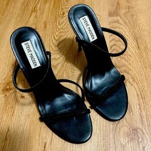 Steve Madden black strappy heels